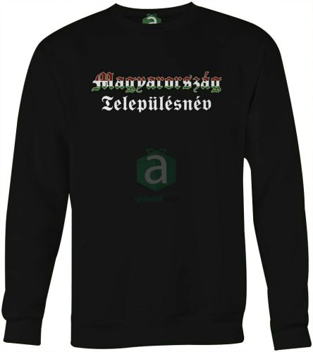 Nemzeti színű Veszprém megyei településneves környakas pulóver