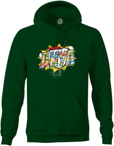 Szuper Anya kapucnis pulóver