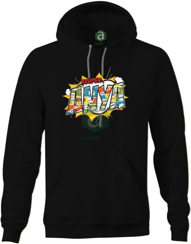 Szuper Anya kapucnis pulóver