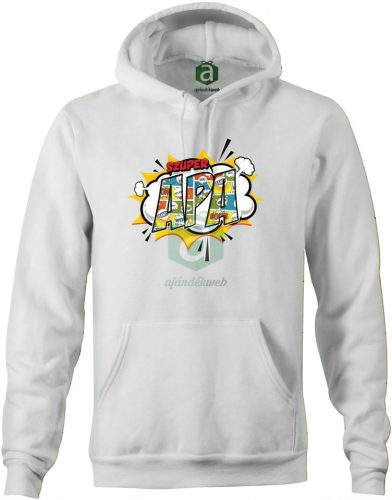 Szuper Apa kapucnis pulóver