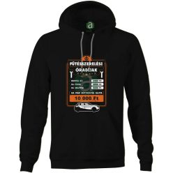 Fűtésszerelő óradíj kapucnis pulóver