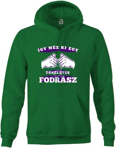 Így néz ki egy tökéletes fodrász kapucnis pulóver