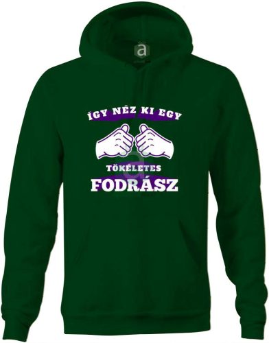 Így néz ki egy tökéletes fodrász kapucnis pulóver