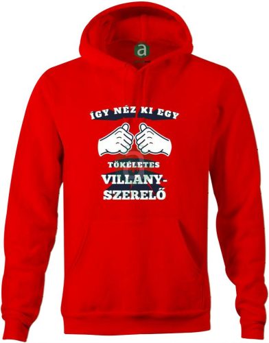 Így néz ki egy tökéletes villanyszerelő kapucnis pulóver