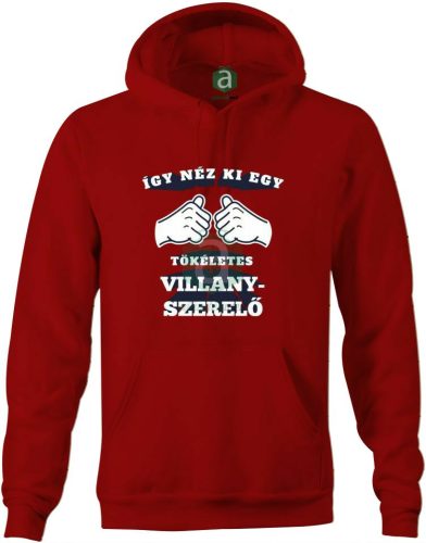 Így néz ki egy tökéletes villanyszerelő kapucnis pulóver