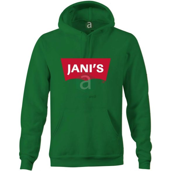 Jani's XL-es zöld kapucnis pulóver