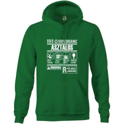 Asztalos organic kapucnis pulóver