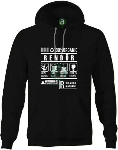 Rendőr organic kapucnis pulóver