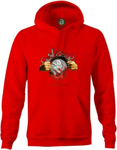 Peugeot tépett kapucnis pulóver