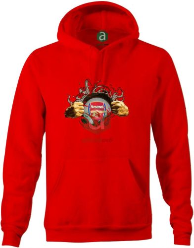 Arsenal tépett kapucnis pulóver