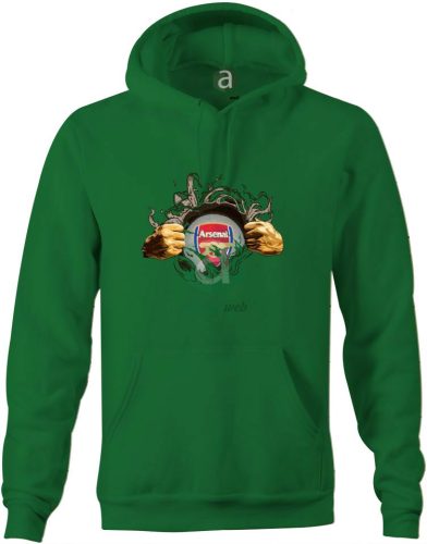 Arsenal tépett kapucnis pulóver