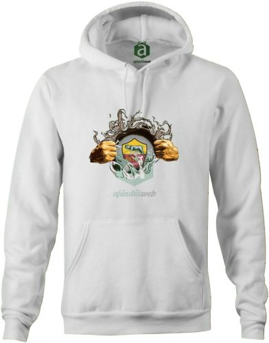 AS Roma tépett kapucnis pulóver