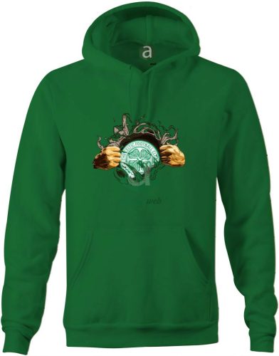 Celtic tépett kapucnis pulóver