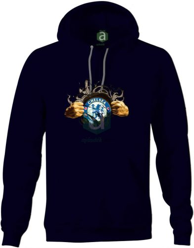 Chelsea tépett kapucnis pulóver