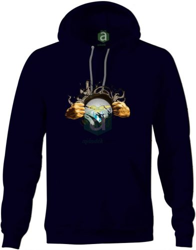 SS Lazio tépett kapucnis pulóver