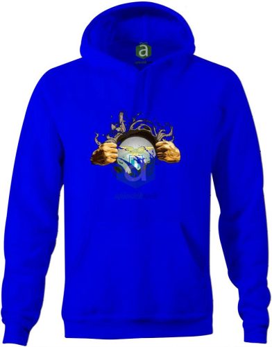 SS Lazio tépett kapucnis pulóver