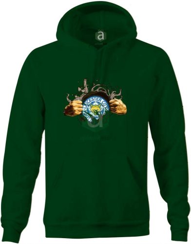 Leicester tépett kapucnis pulóver