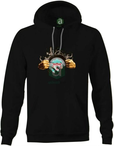 Liverpool tépett kapucnis pulóver