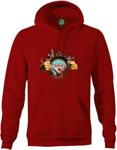 Liverpool tépett kapucnis pulóver