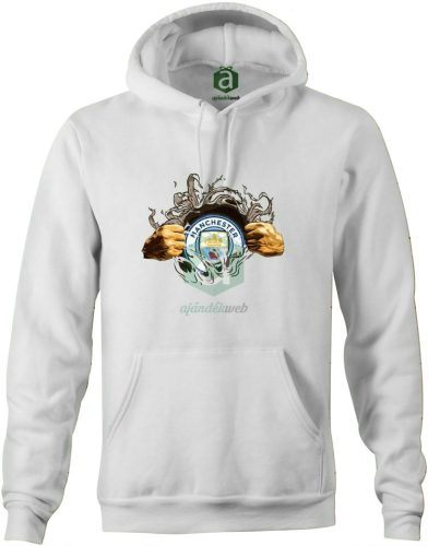 Manchester City tépett kapucnis pulóver