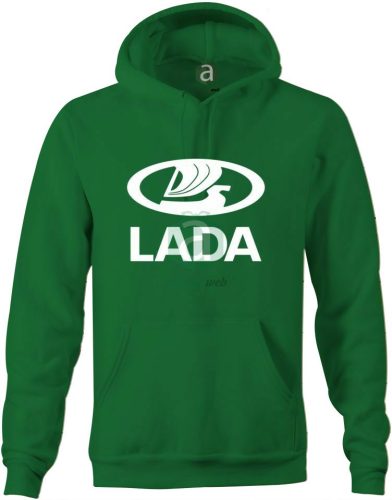 Lada logos kapucnis pulóver