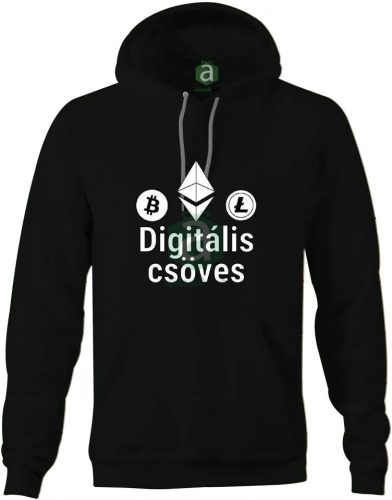 Digitális csöves kapucnis pulóver