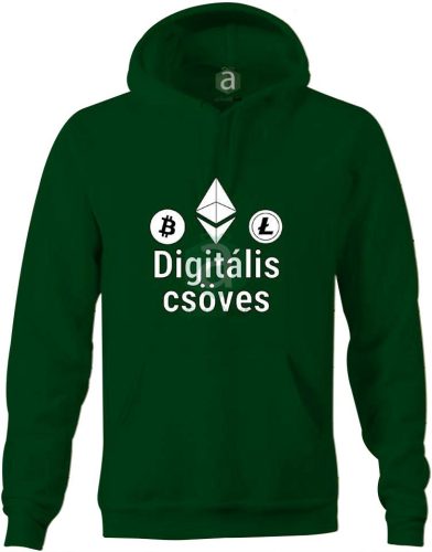 Digitális csöves kapucnis pulóver