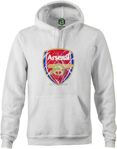 Arsenal karcolt kapucnis pulóver