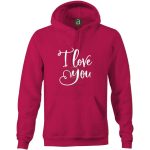 I love you kapucnis pulóver