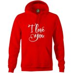 I love you kapucnis pulóver