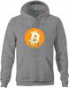 Bitcoin logo kapucnis pulóver