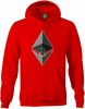 Ethereum logo kapucnis pulóver