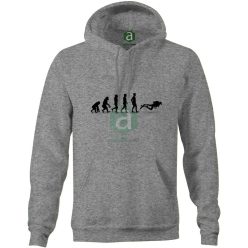 Búvár evolúció kapucnis pulóver