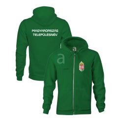   Magyarország Győr-Moson-Sopron megyei településneves zippzáras kapucnis pulóver