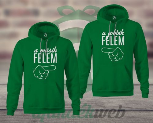 Jobbik másik felem páros kapucnis pulóver