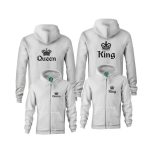 King Queen páros zippzáras kapucnis pulóver