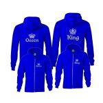 King Queen páros zippzáras kapucnis pulóver