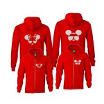 Minnie Mickey páros zippzáras kapucnis pulóver