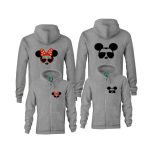 Minnie Mickey páros zippzáras kapucnis pulóver