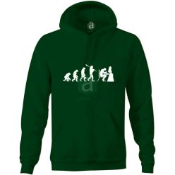 Gamer evolúció kapucnis pulóver