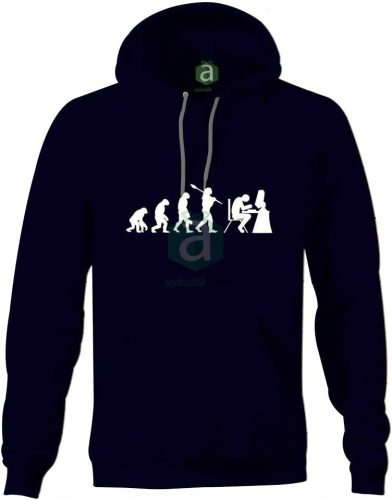 Gamer evolúció kapucnis pulóver