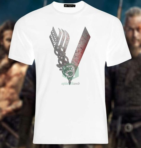 Vikings és Odin L-es fehér póló