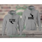 Bonnie Clyde páros kapucnis pulóver