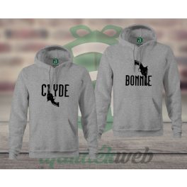 Bonnie Clyde páros kapucnis pulóver