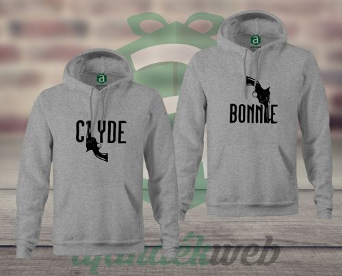 Bonnie Clyde páros kapucnis pulóver