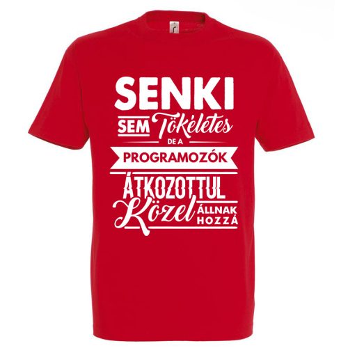 Senki sem tökéletes, de a programozók.. póló