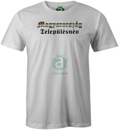 Nemzeti színű Hajdú-Bihar megyei településneves póló