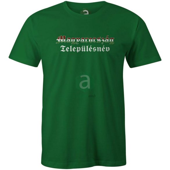 Nemzeti színű Komárom-Esztegrom megyei településneves póló