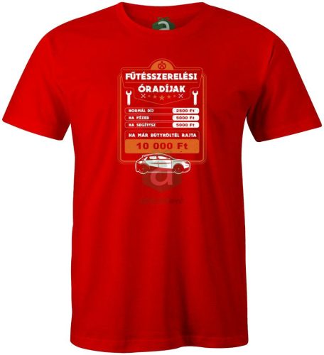 Fűtésszerelő óradijak póló