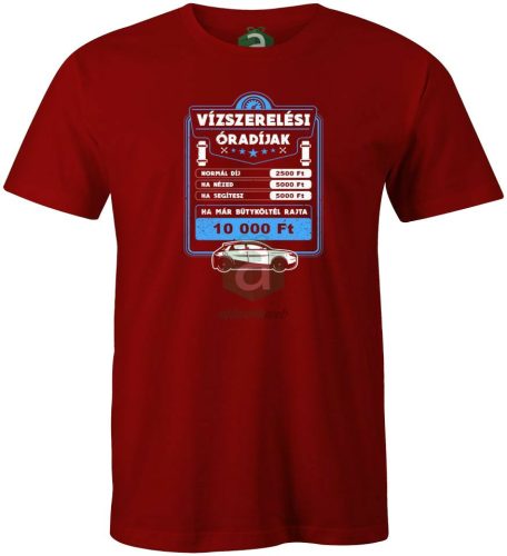 Vízszerelő óradijak póló